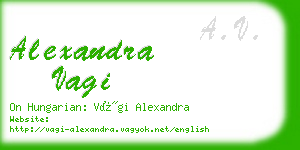 alexandra vagi business card